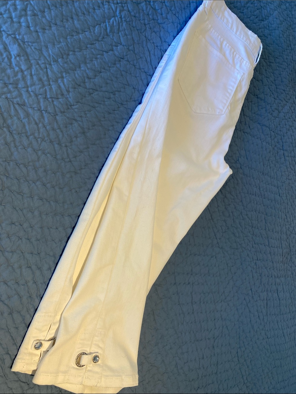 Cropped White Denim Capri Pants NYDJ